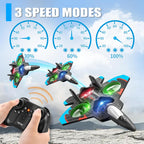 V32 Foam Remote Control Airplanes RC Planes for Kids Adults 8-16, RC Airplane Fighter Jet with Light, 360° Flip Fighter Jet Toys, Stunt Roll, Airplane Toy Gifts for Kids Boys